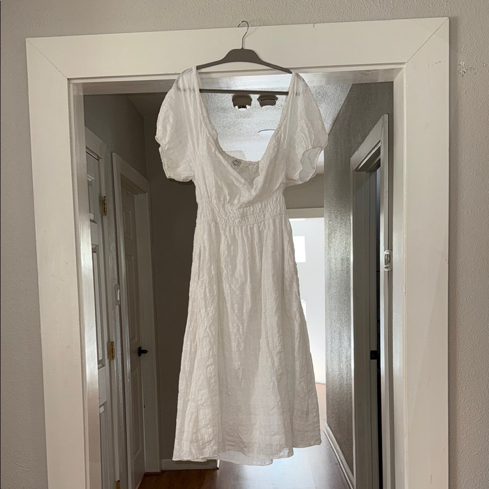 Madewell White Midi Dress with Timeless Elegance - Milkmaid Vibes